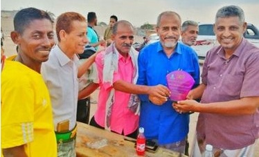 اثناء التكريم حامد